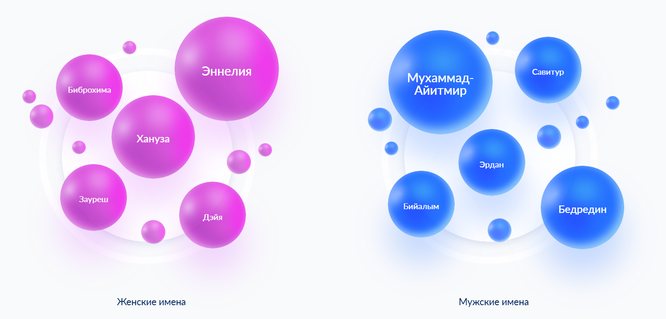 Биброхима и Эрдан: названы самые популярные и самые редкие имена в России в 2023 году