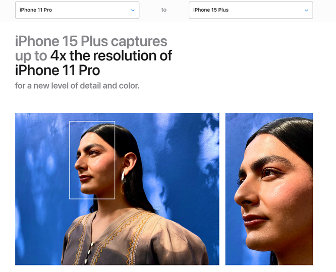 Сравнение моделей iPhone на новом сайте Apple